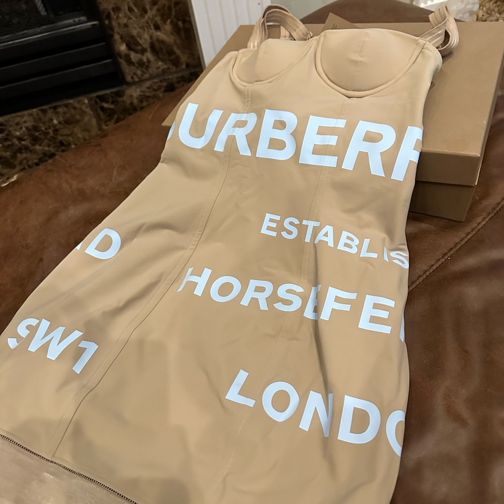 Burberry bodycon dress SIZE 0 worn 1 time.